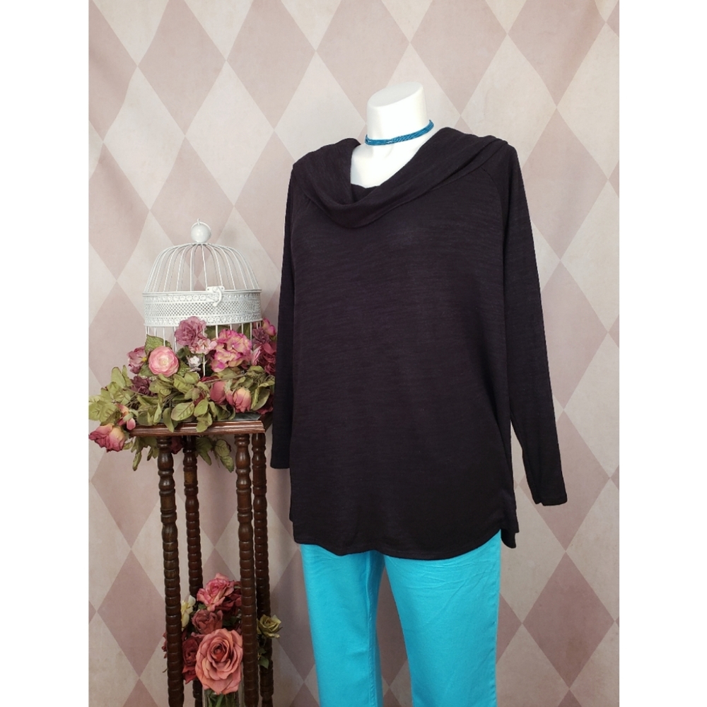 ANA | Black Cowl Neck Sweater